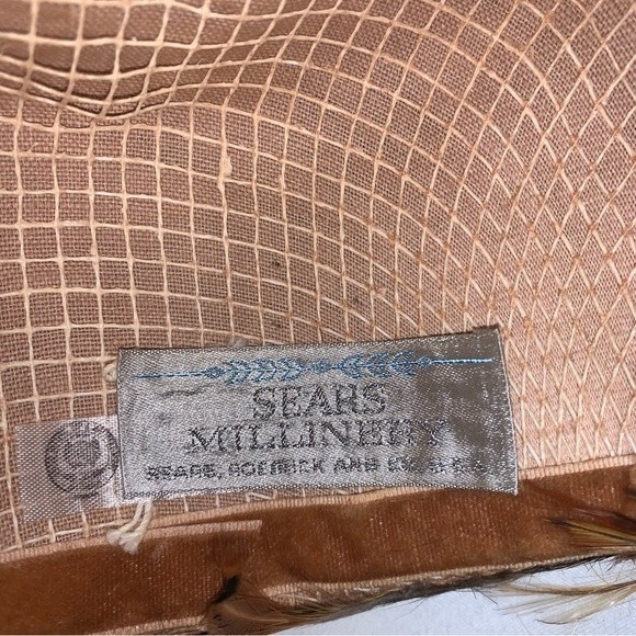 Vintage Feather 30s Fedora Panama Sun Hat Sears Milliner Roebuck USA Hipster main image 5